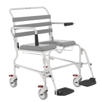 Aspire Mobile Shower Commode 600mm - Swing Away Footrests
