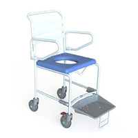 Shower Commode, Attendant Propelled,Powder Coated Frame (Seat not included) - KA112Z