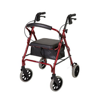 Days V4206 Standard Seat Walker with Vinyl Bag, 22 inch Red